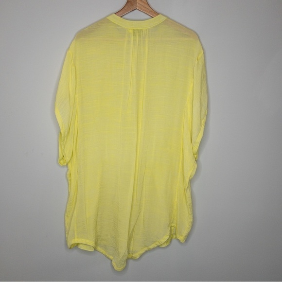 Anthropologie Saturday Sunday Size Small Kendra Neon Yellow Oversized Tunic - Picture 4 of 13